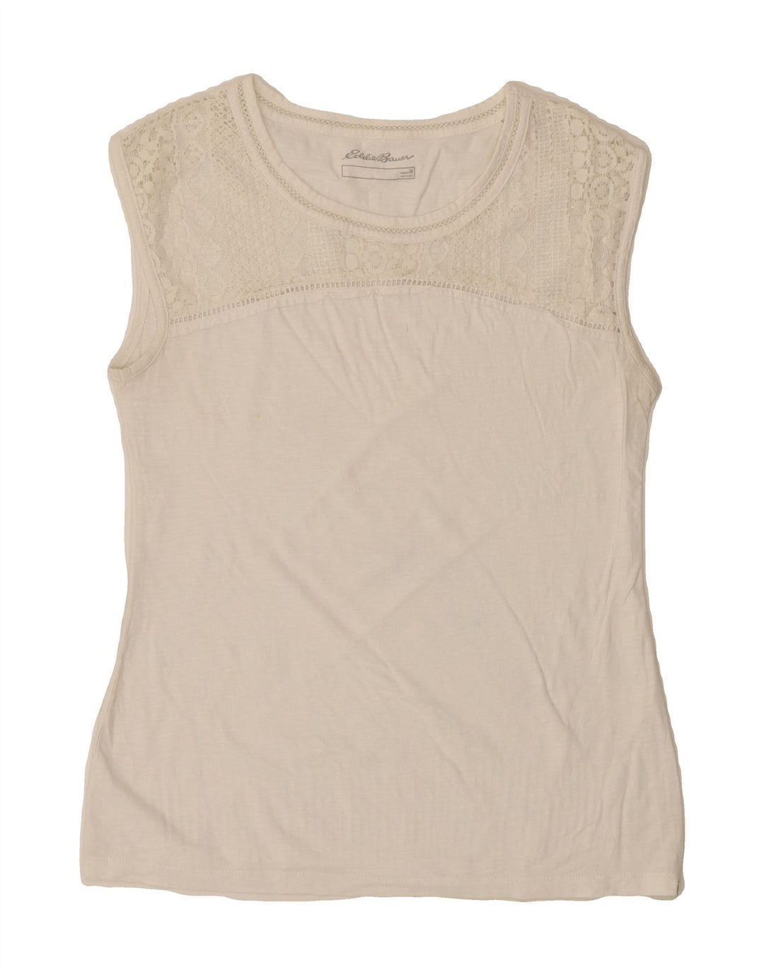 EDDIE BAUER Womens Sleeveless Blouse Top UK 12 Medium White Vintage Eddie Bauer and Second-Hand Eddie Bauer from Messina Hembry 