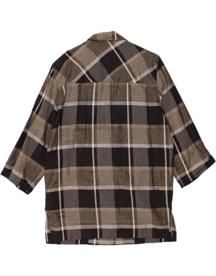 INCOM Womens Carol 3/4 Sleeve Blazer Jacket IT 44 Medium Black Check Vintage Incom and Second-Hand Incom from Messina Hembry 