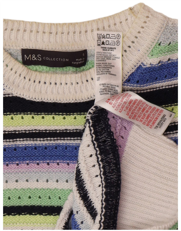 Marks & Spencer ženski džemper s okruglim izrezom UK 10 Mali višebojni