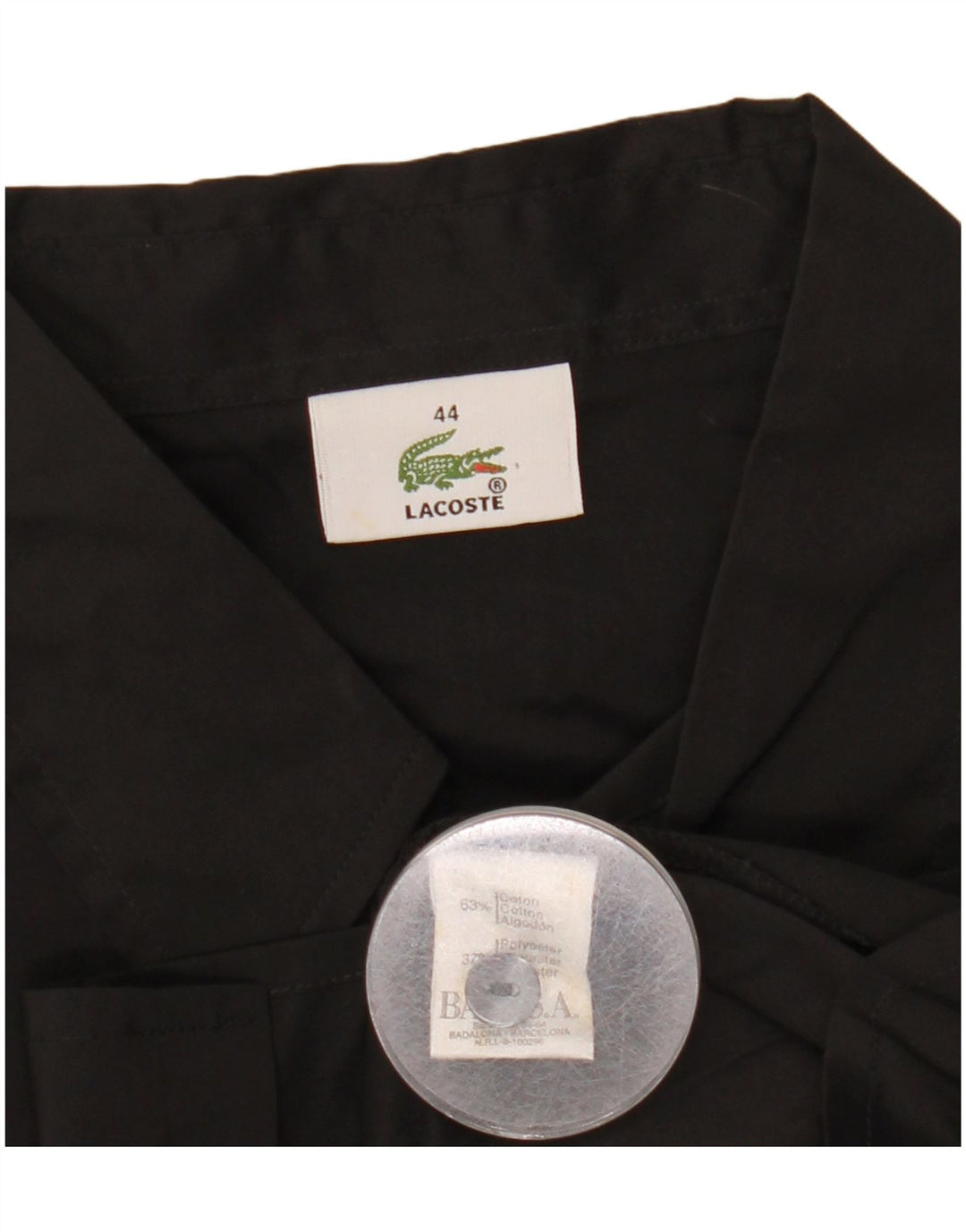 Lacoste ženska košulja, velika crna pamučna veličina 44
