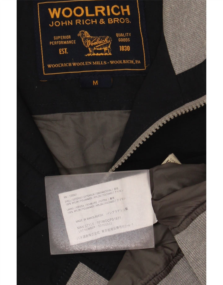 Woolrich muška bombaška jakna UK 38 Srednje tamnoplava najlonska boja