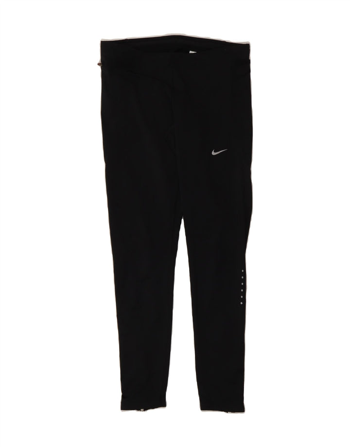 NIKE Womens Dri Fit Leggings UK 12 Medium Black Polyester Vintage Nike and Second-Hand Nike from Messina Hembry 