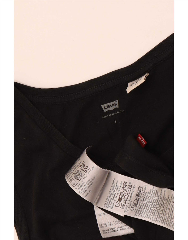 Levi's ženski grafički prsluk UK 10 mali crni pamuk