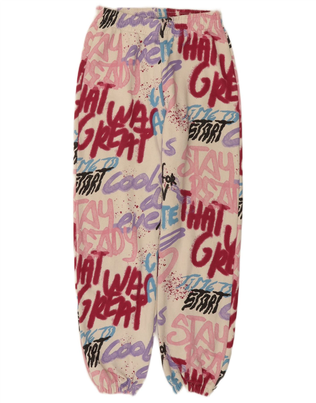 Trenirke ZARA za djevojčice, hlače za trčanje 13-14 godina, bijeli pamuk