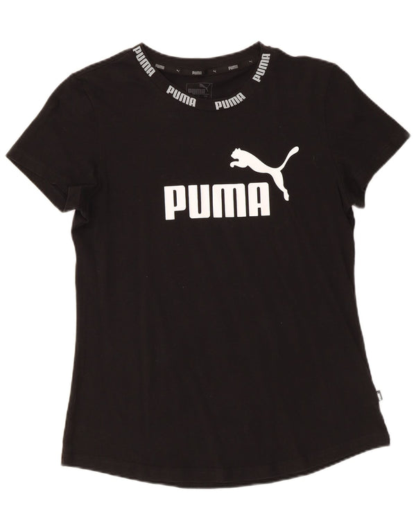PUMA Ženska majica kratkih rukava s grafičkim motivima UK 14 srednje crna