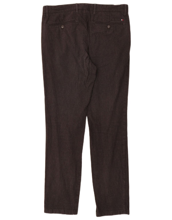 TOMMY HILFIGER Muške uske chino hlače W32 L32 Sivi pamuk