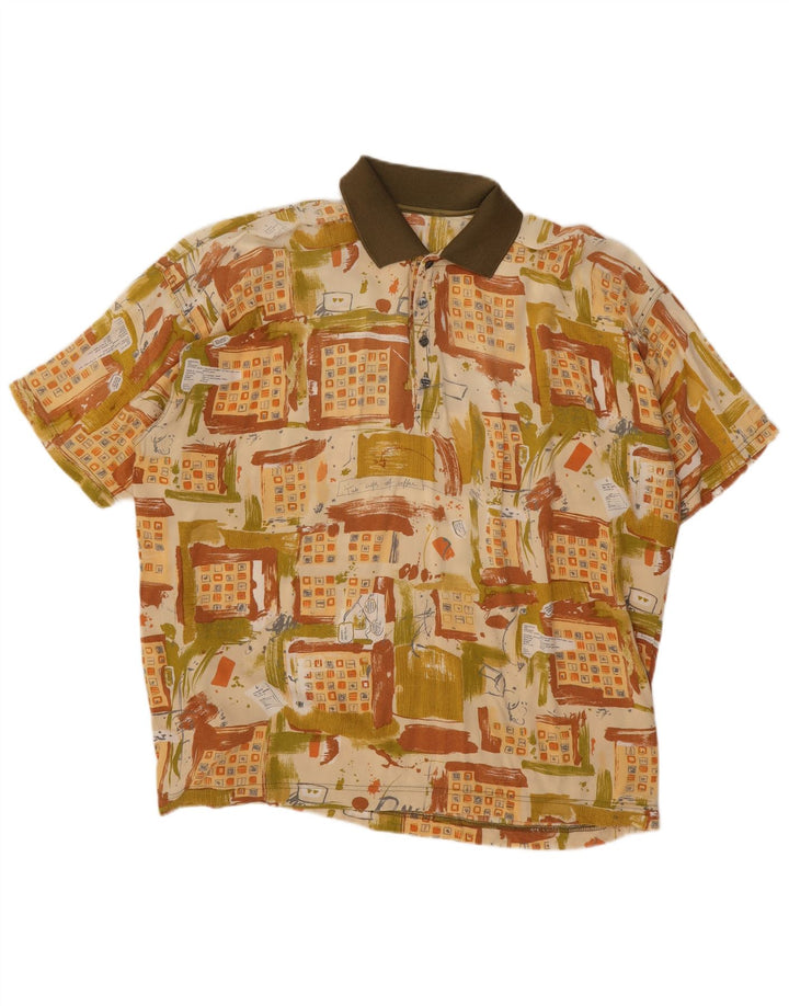 Vintage muška pulover majica kratkih rukava 2XL u šarenim šarama