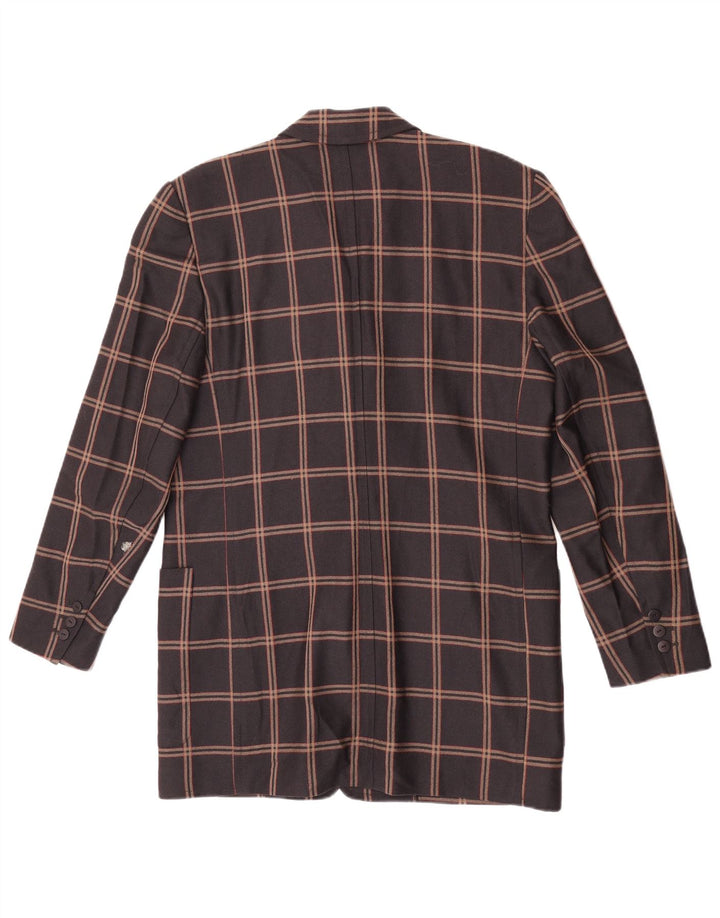 Laurel ženski dugi sako s 3 gumba EU 40, srednje smeđi karirani