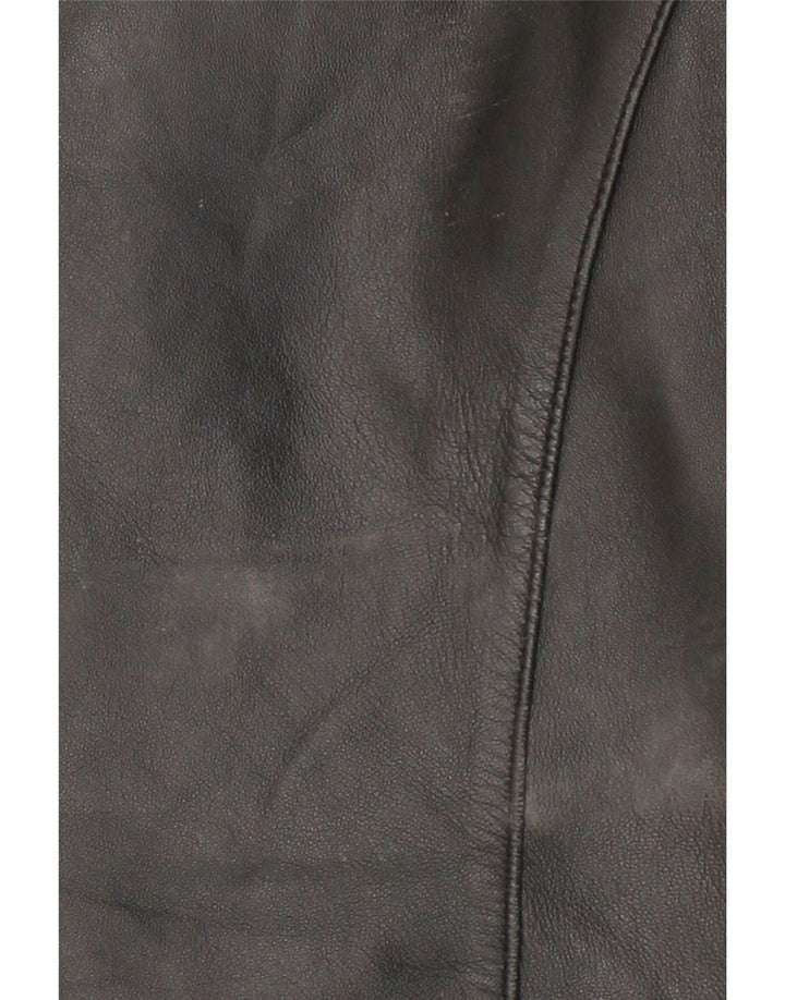 TORUS Womens Leather Jacket UK 14 Medium Black Leather Vintage Torus and Second-Hand Torus from Messina Hembry 