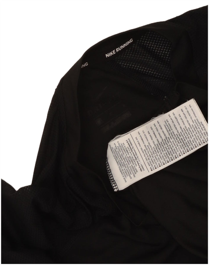 Nike Ženska majica kratkih rukava UK 12 Srednji crni poliester