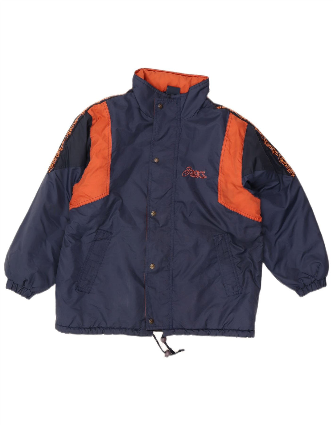 Asics muška grafička vjetrovka jakna UK 38 Medium Navy Blue Colourblock