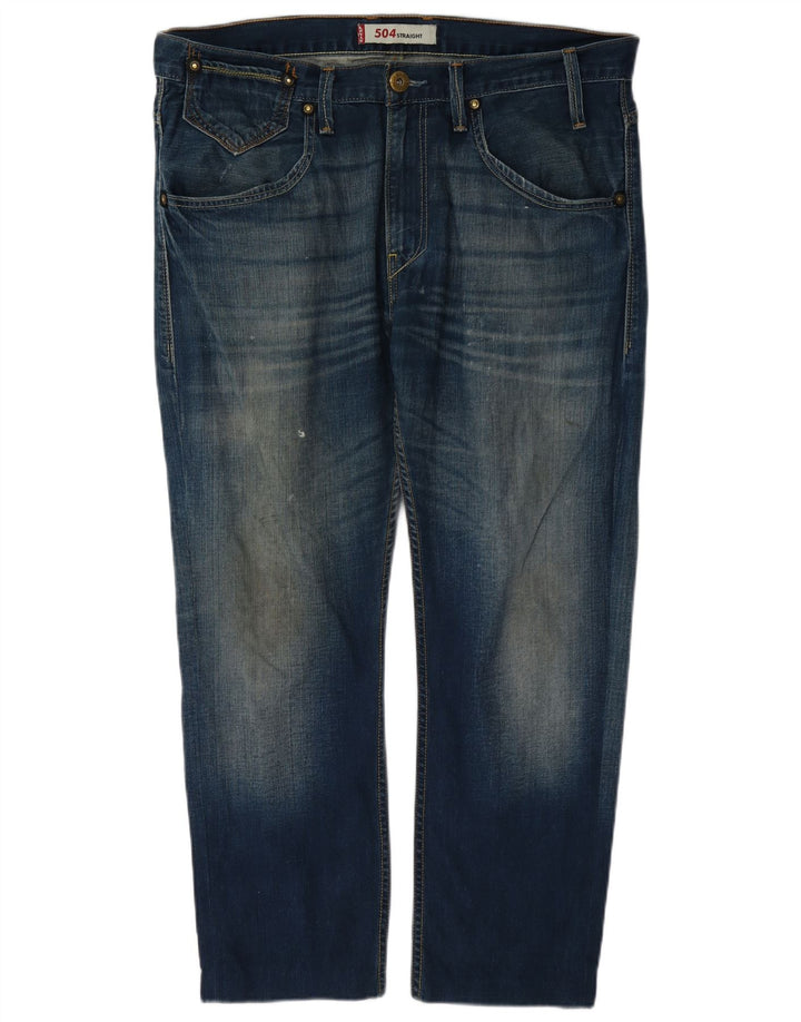 Levi's muške 504 ravne traperice W36 L27 plavi pamuk