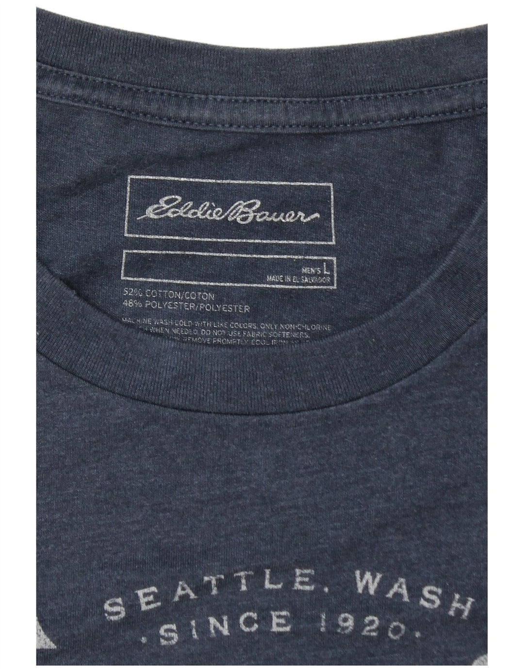 EDDIE BAUER Muška velika plava pamučna majica s grafičkim motivima