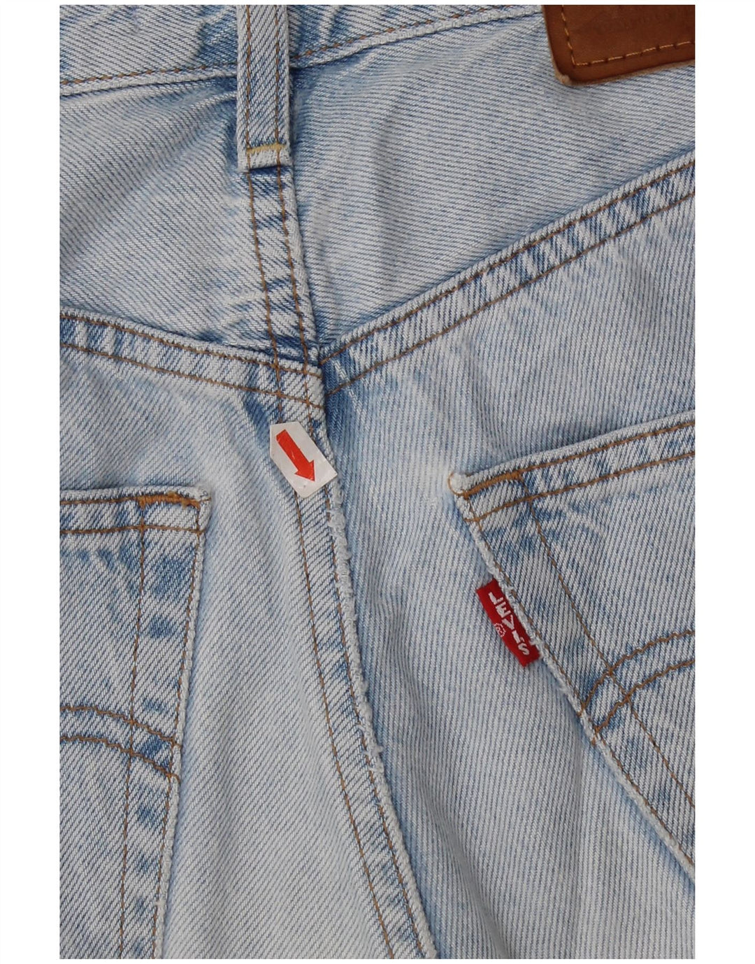 Levi's ženske ravne traperice s prsnim košem W25 L29 plavi pamuk