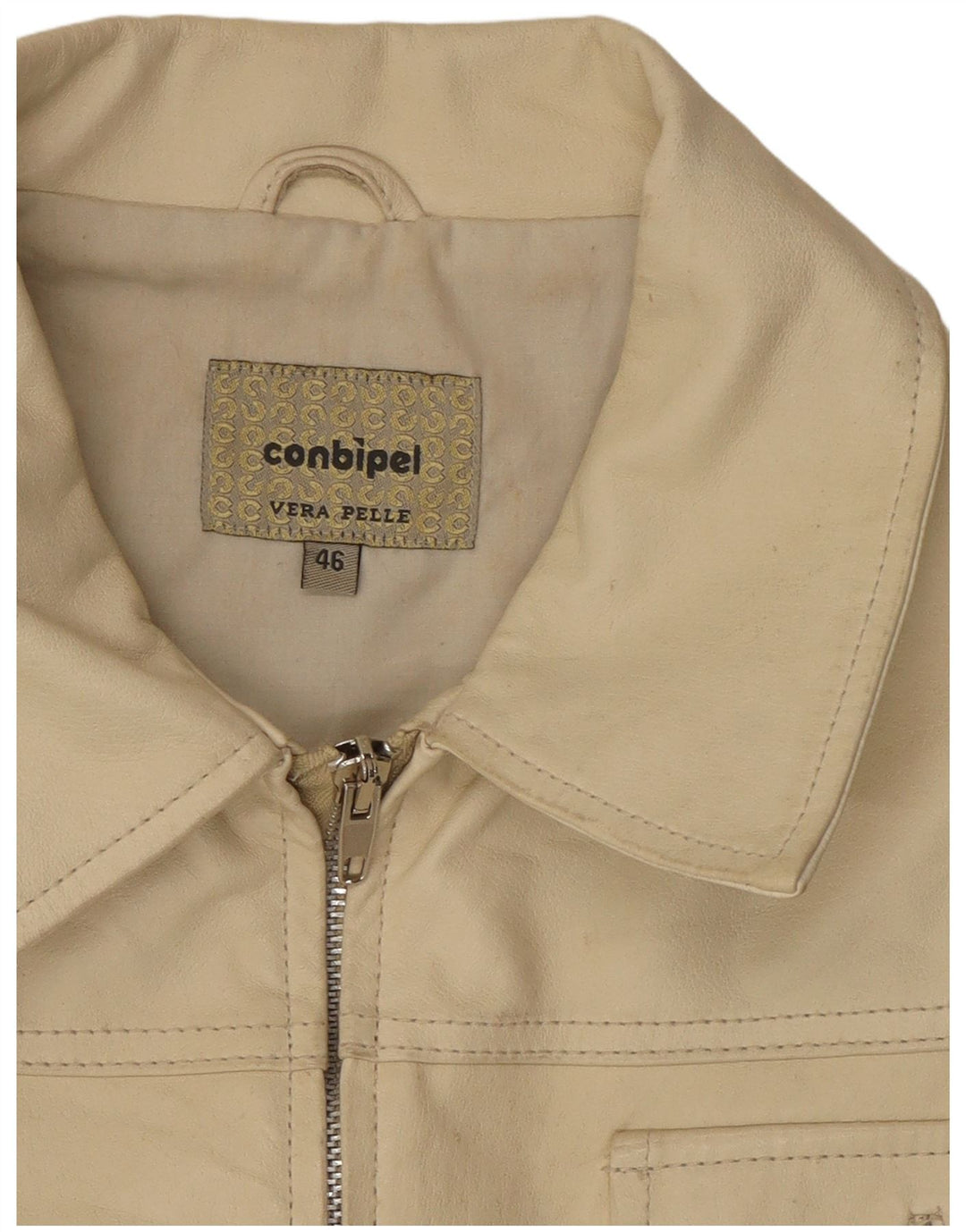 Conbipel ženska kožna jakna IT 46 Large Off White Leather
