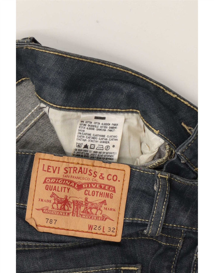 Levi's ženske ravne traperice W26 L32 tamnoplavi pamuk