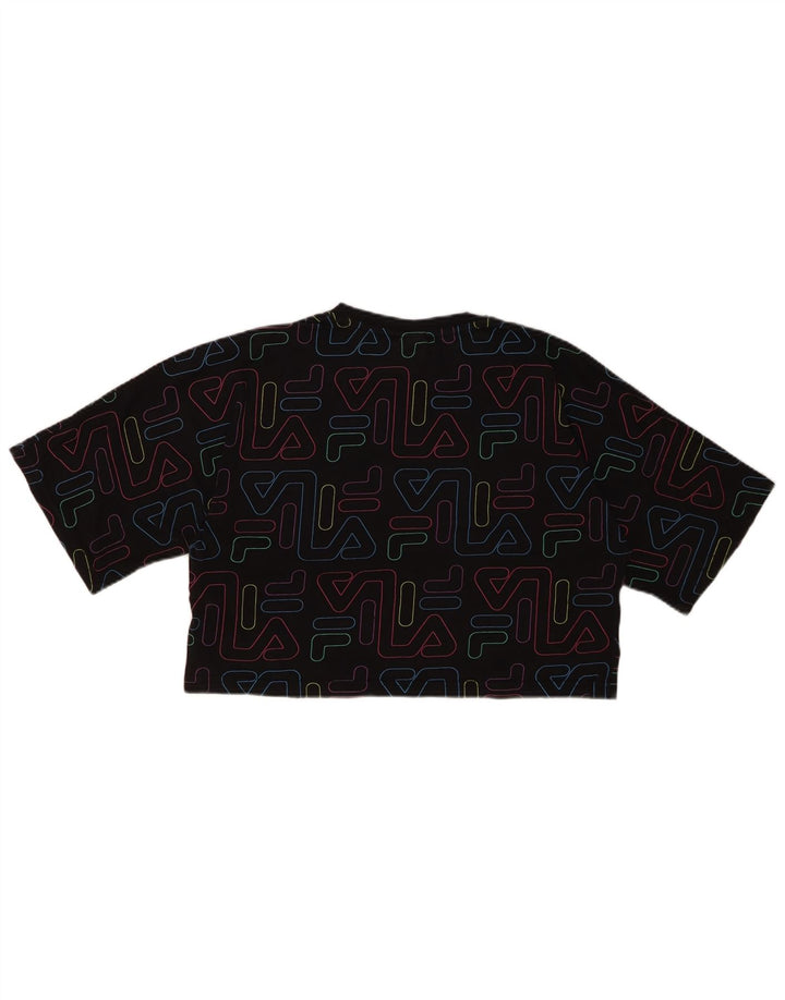 FILA Kratka majica kratkih rukava za djevojčice 15-16 godina, crni pamuk