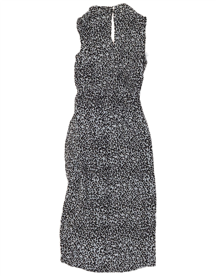 OASIS ženska maksi haljina bez rukava UK 10 Mali plavi poliester s printom životinja