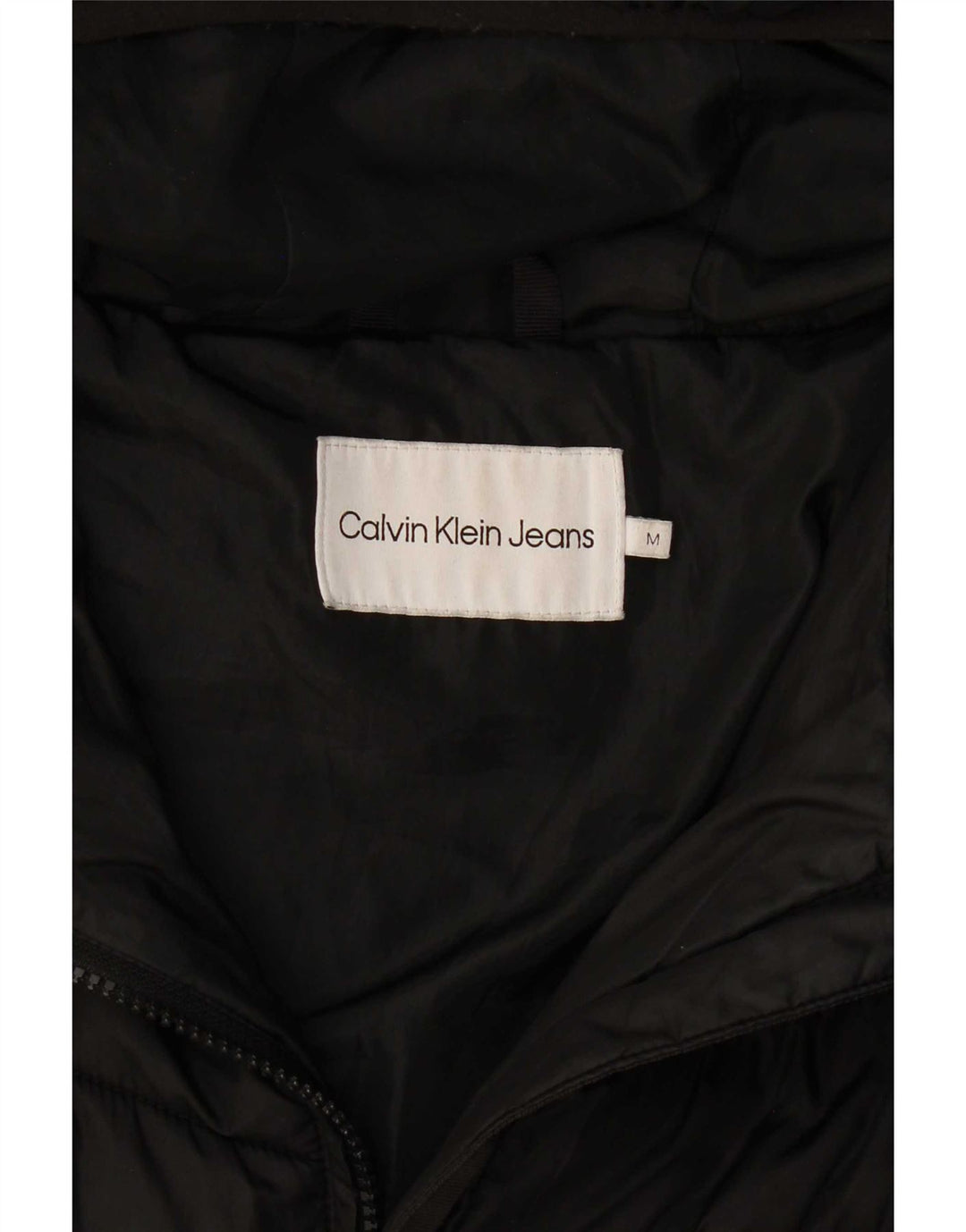 Calvin Klein ženski podstavljeni kaput s kapuljačom UK 14 srednji crni poliester