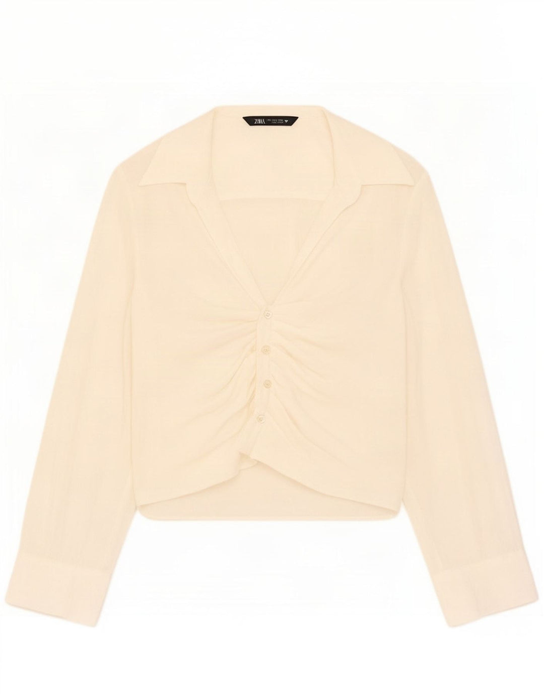 Zara ženska bluza košulja UK 10 Small Off White Modal