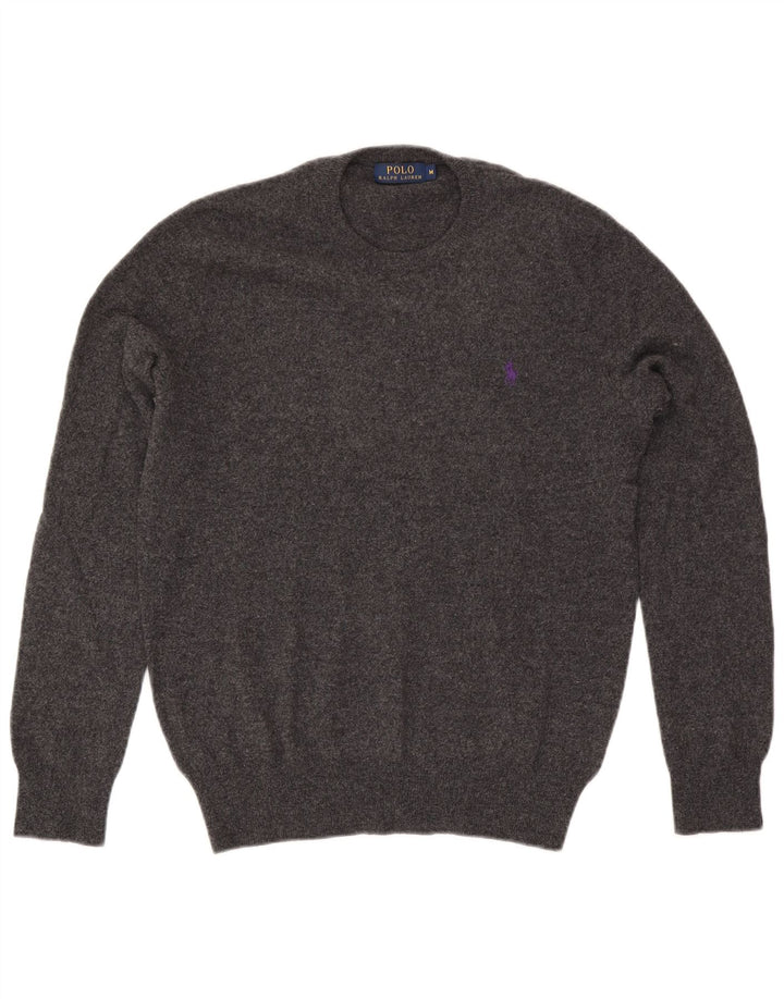 Polo Ralph Lauren muški džemper s okruglim izrezom srednje sive vune