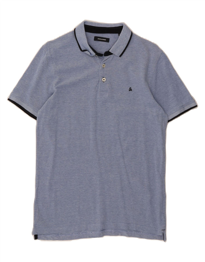 JACK & JONES Mens Polo Shirt Large Blue Cotton Vintage Jack & Jones and Second-Hand Jack & Jones from Messina Hembry 