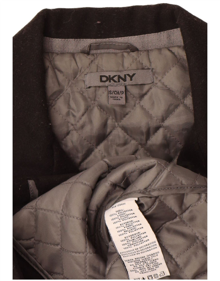 Dkny ženski graškasti kaput UK 10 mali crni poliester u boji