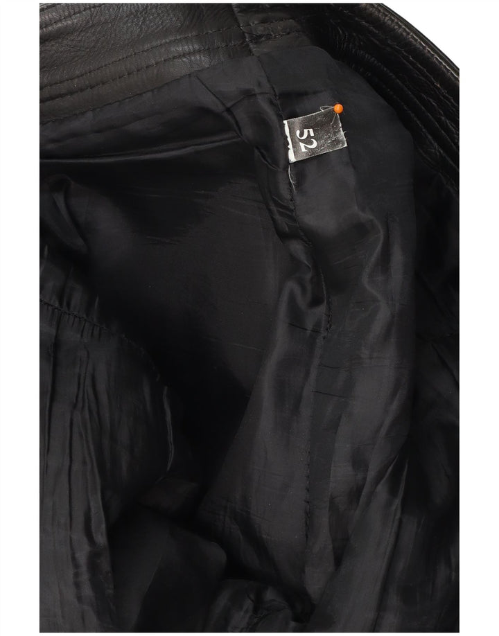 VINTAGE muške ravne kožne hlače W30 L30 crne