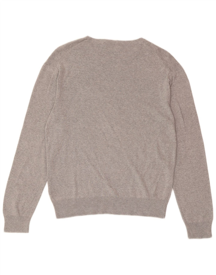 POLO RALPH LAUREN Muški uski džemper s lađastim izrezom, srednje sivi