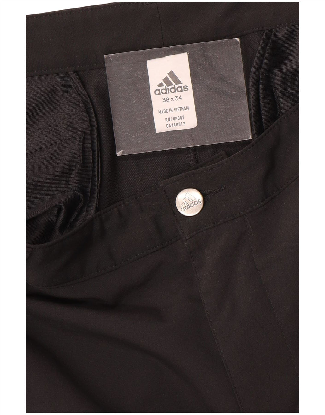 Adidas muške uske chino hlače W38 L34 crne