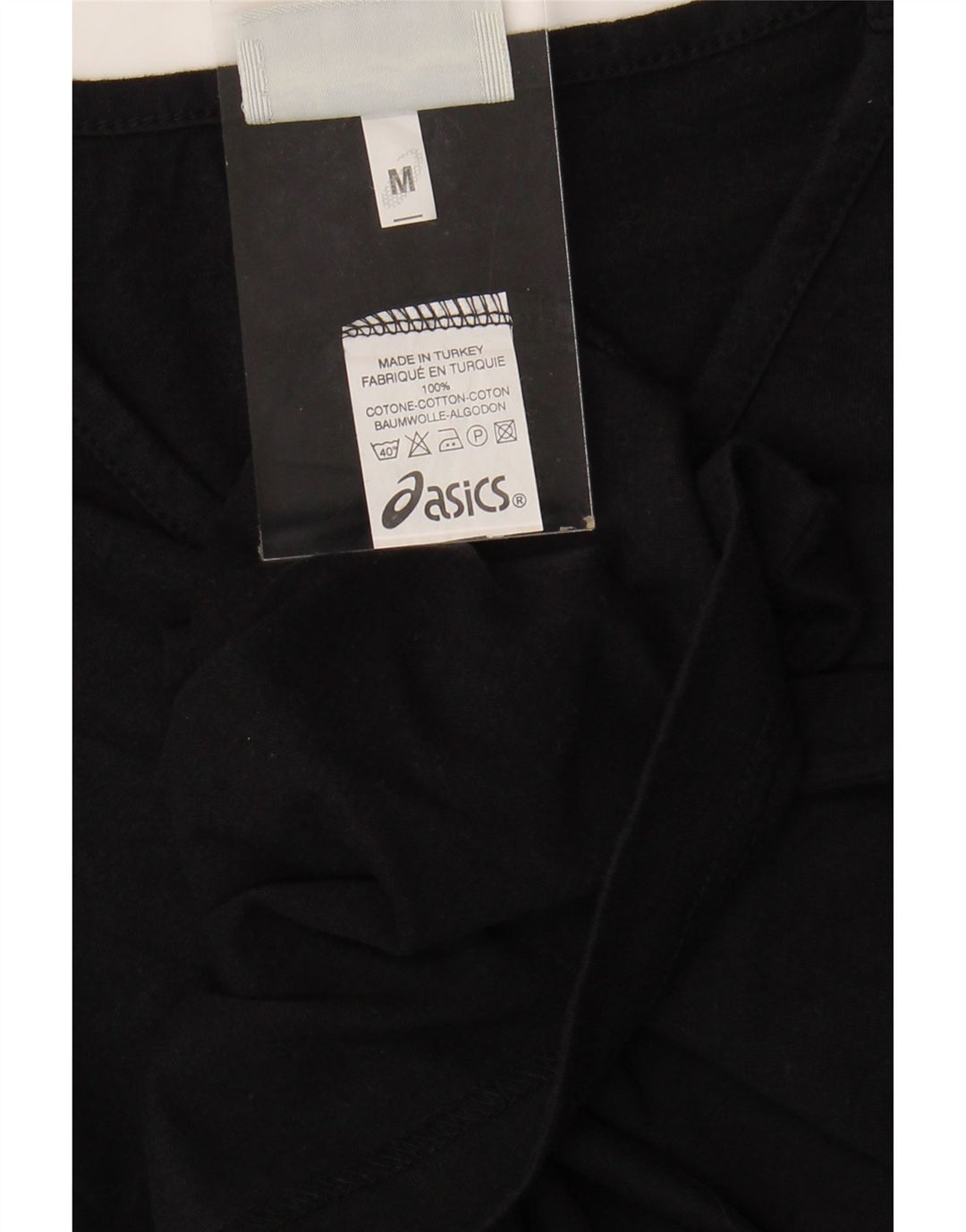 ASICS Womens T-Shirt Top UK 14 Medium Black Cotton Vintage Asics and Second-Hand Asics from Messina Hembry 