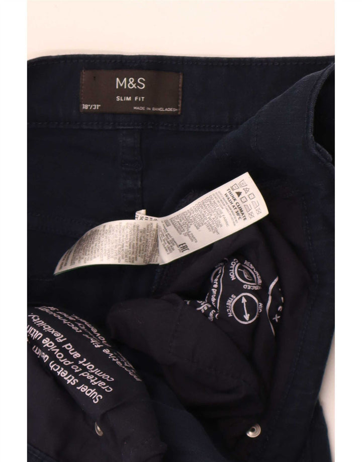 Marks & Spencer muške uske traperice W38 L31 tamnoplavi pamuk