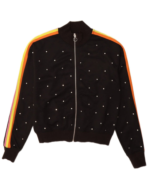 Topshop ženska gornja jakna prevelike trenirke UK 6 XS crna na točkice