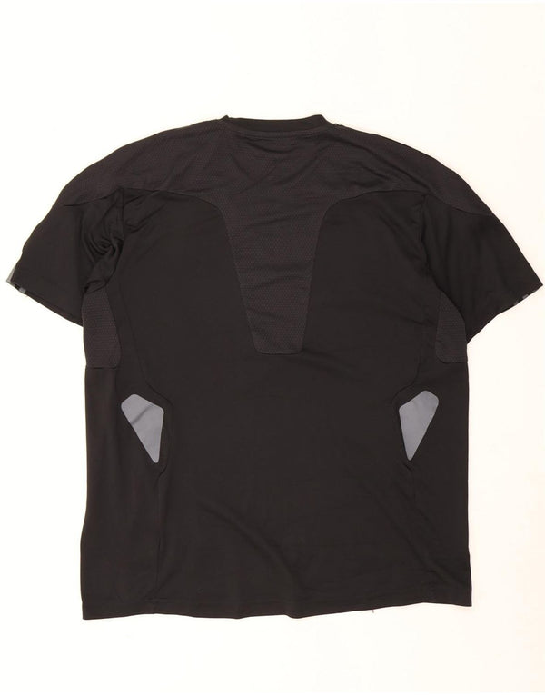 Adidas Mens Climalite T-Shirt Top XL Black Colourblock Polyester