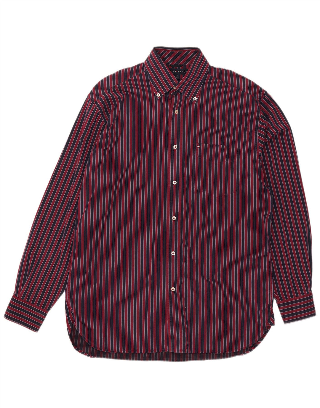 Tommy Hilfiger muška majica na male crvene pruge, pamuk