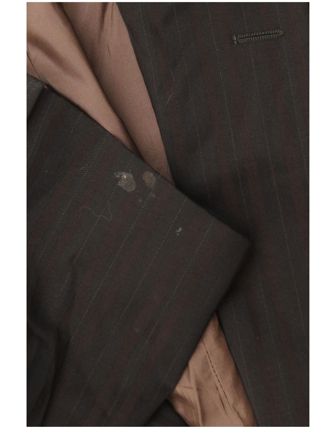 HUGO BOSS Muška jakna sa 2 gumba EU 58 4XL Smeđe vunene pruge