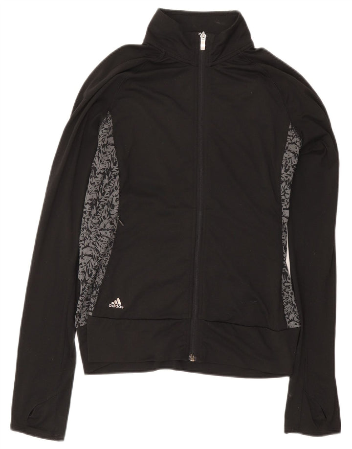 Adidas ženska gornja jakna trenirke s apstraktnim uzorkom UK 10 mala crna