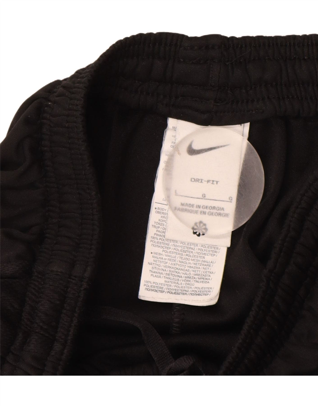 NIKE Ženske Dri Fit Trenirke Hlače UK 14 Veliki crni poliester