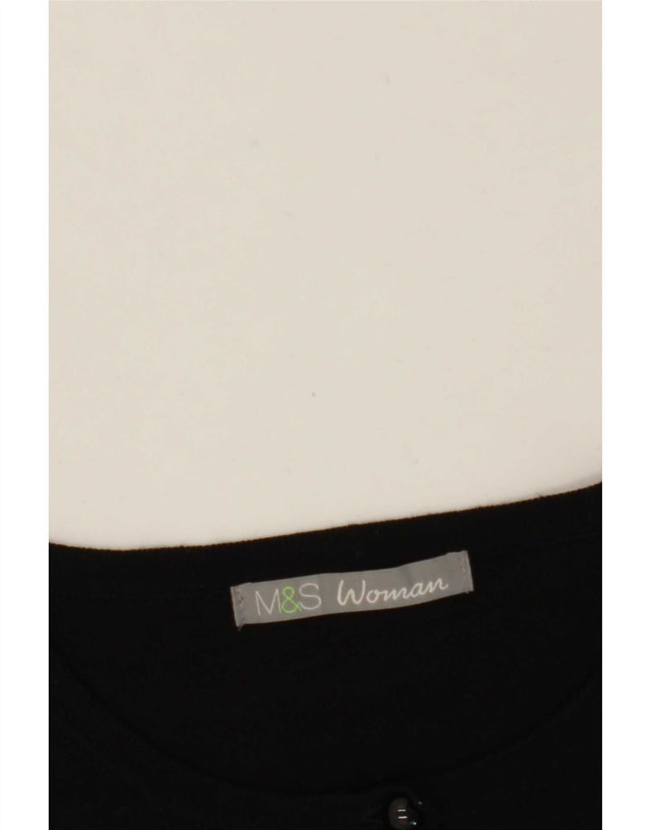 Marks & Spencer ženski kardigan pulover UK 12 srednje crne boje
