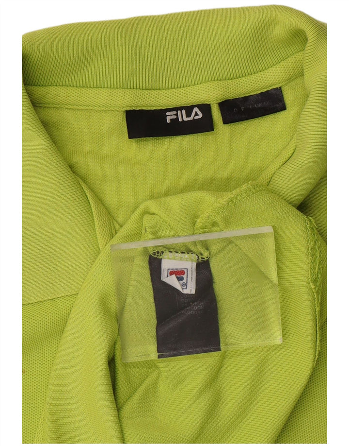 FILA ženska kratke polo majice UK 14 veliki zeleni pamuk