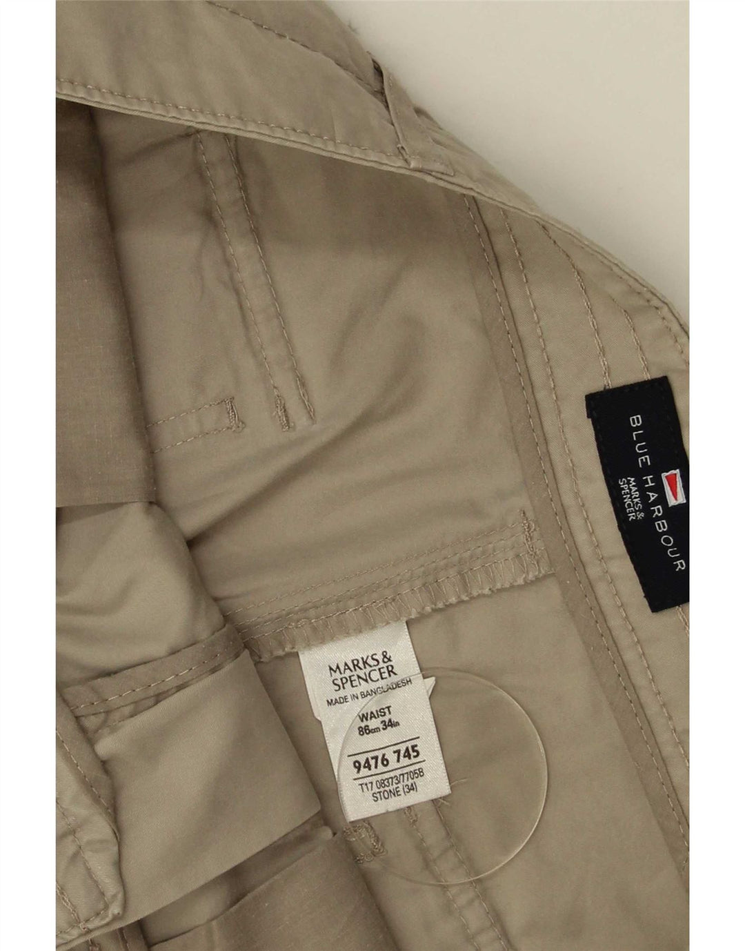 Marks & Spencer muške bermude Blue Harbor W34 velike, bež pamuk