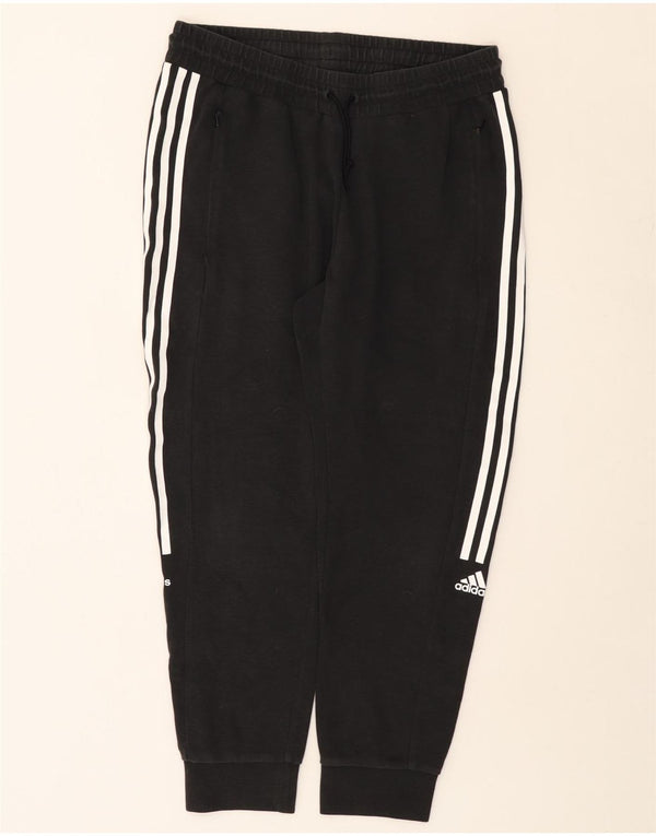 ADIDAS Ženske Aeroready Trenirke Hlače Joggers UK 12/14 srednje crne