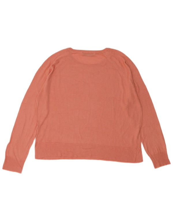 Zara Womens Boat Neck Jumper Sweater UK 16 Large Pink