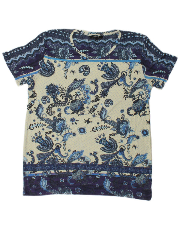 Desigual ženska majica kratkih rukava UK 10 Small Blue Paisley