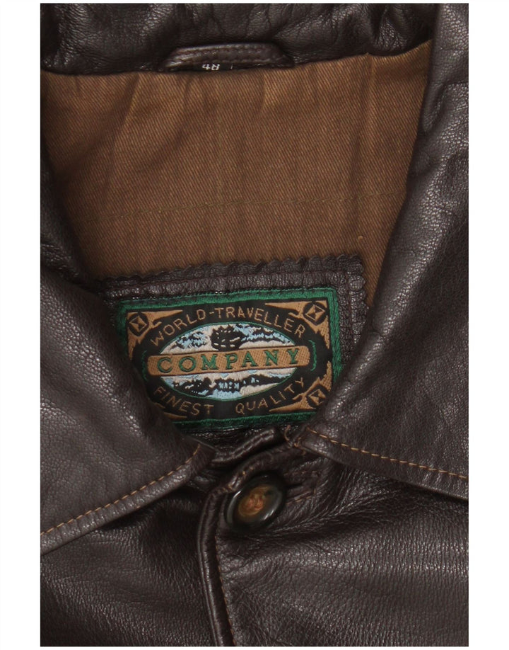 Vintage muška kožna jakna IT 48 srednje smeđe kože