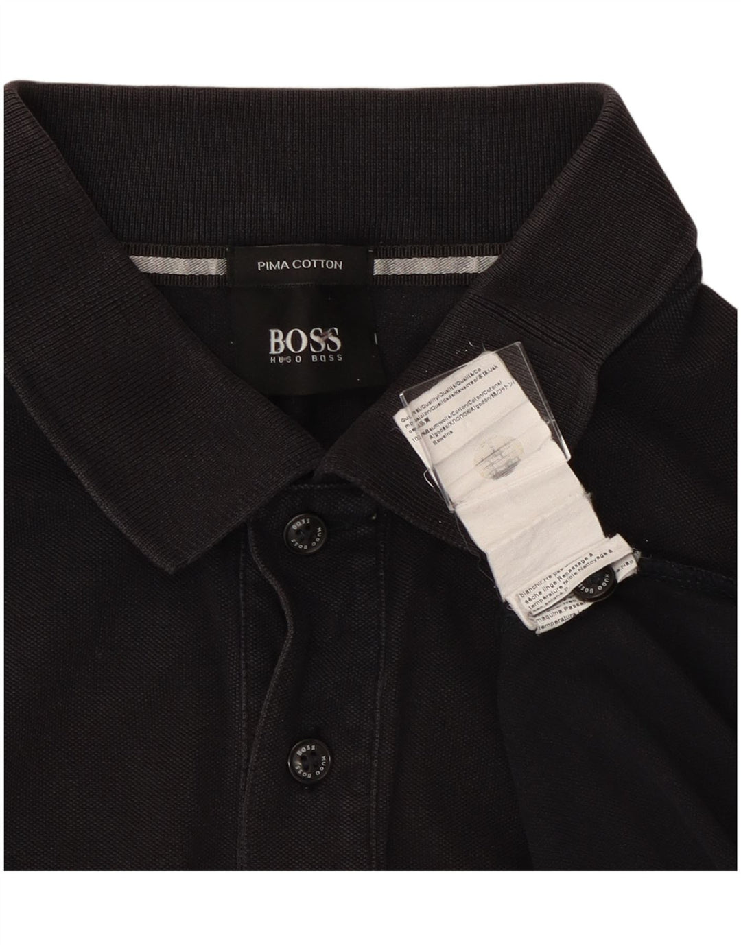 Hugo Boss muška polo majica srednje crne pamučne boje