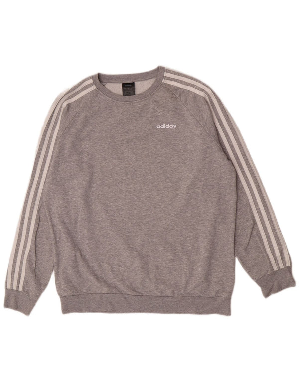 Adidas ženska majica prekomjerne veličine UK 4/6 XS sivi flekasti pamuk