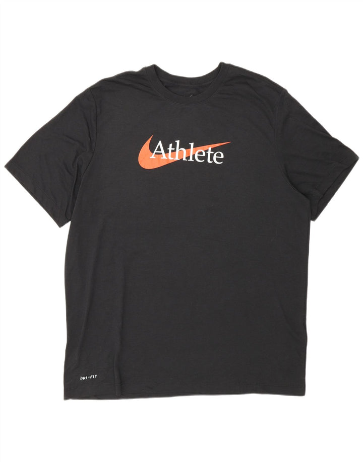 Nike Dri Fit Graphic T-Shirt Top XL crni poliester