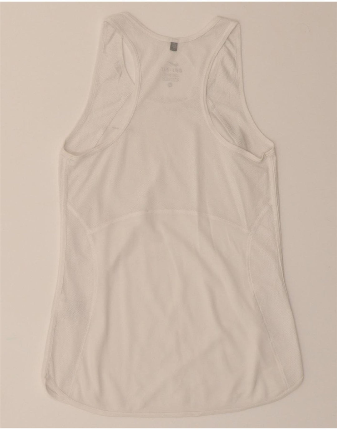 NIKE Womens Dri Fit Vest Top UK 4 XS White Polyester Vintage Nike and Second-Hand Nike from Messina Hembry 