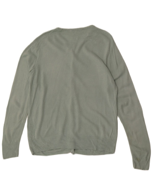 Marks & Spencer ženski kardigan pulover UK 16 Large Green Argyle/Diamond